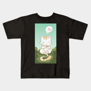 coffee cat design Kids T-Shirt